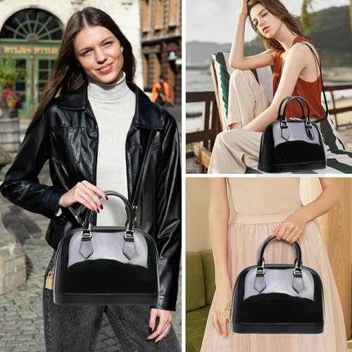 Image of Jelly Crossbody Purse Shoulder Bag, Candy Color Tote Satchel Top-Handle Handbags for Women