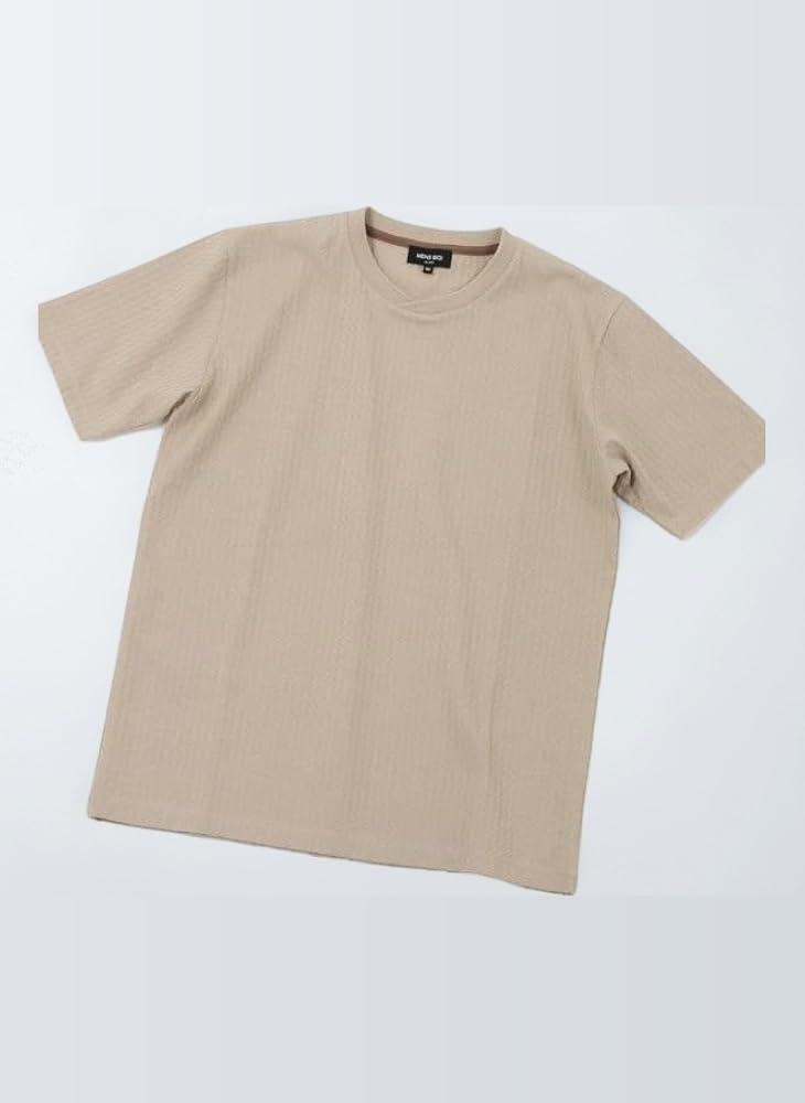 【関税込】 半袖 Tシャツ - ベージュ Amazon | [メンズビギ] リンクスジャカード半袖カットソー 02