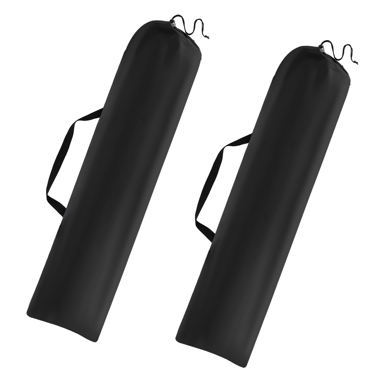 YELARXI Camping Chair Bag Replacement, Folding Chair Carry Bag Tear-Resistant Portable with Shoulder Strap & Drawstring 49 x 14 & 2Pcs & Black - Fit for (Camp Chairs/Hammock/Tripod)