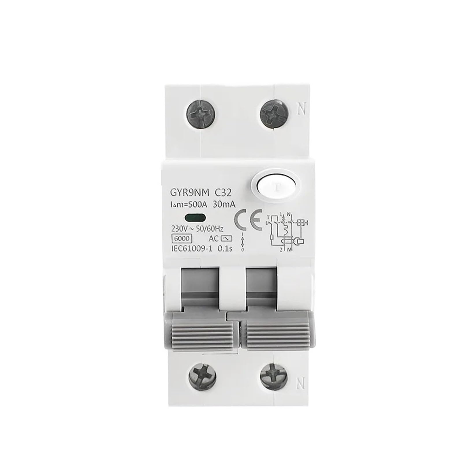 RCBO GYR9NM 2P 1P+N 40A 6KA