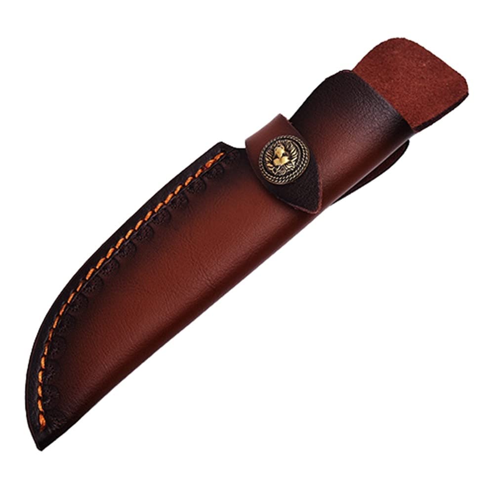 DONGKER Gaine de Couteau en Cuir, Etui Droit de 17,5 cm, Housse Vintage Avec Boucle de Ceinture Pour Protéger