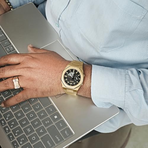 Image of SKMEI Stainless Steel Men Analog Watch Dual-Display Electronic Watch with Luminous 30M Waterproof Watch Fashion Multifunctional Sports Watch for Men- 1816