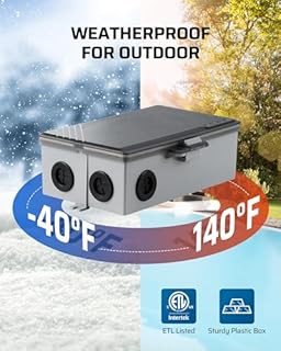 DEWENWILS Pool Pump Timer, Outdoor Digital Timer Box with Transparent Case, 2HP 40A 120-277 VAC, 7-Day 20 ON/Off Programmable Timer Switch for Water Heater, Pool Pump, SPA, Motor, ETL Listed