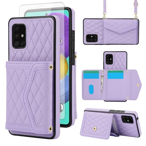 Coque Samsung A51 4G Asuwish Anti-Rayures - Ne Perdez Plus Vos Cartes Grâce à la Bandoulière