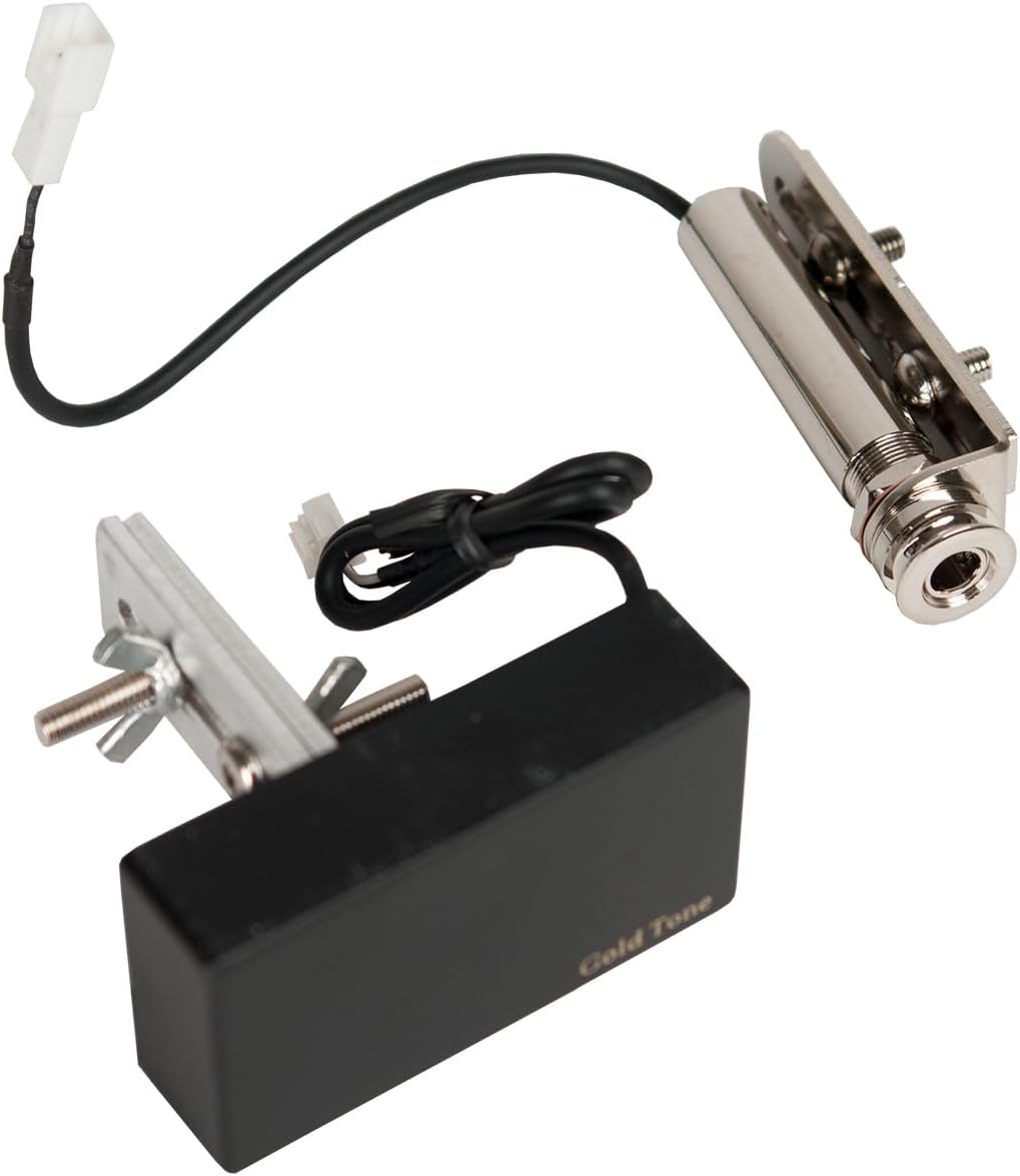 Gold Tone SMP+ Sliding Magnetic Banjo Pickup - Feedback-Resistant Humbucker with No-Solder Installation - Fits 5-String Banjos with Single or Dual Coordinator Rods - Adjustable Tone Positioning