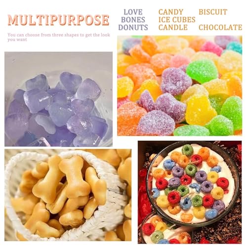 HDKAJL Hundeleckerli Backmatte, 3 Stück Backmatten für Hundeleckerlies, Silikon Backform Hundekekse, Backunterlage für Backblech, Silikonformen für Muffin Cupcake Süßigkeiten DIY Hundekekse Backmatte