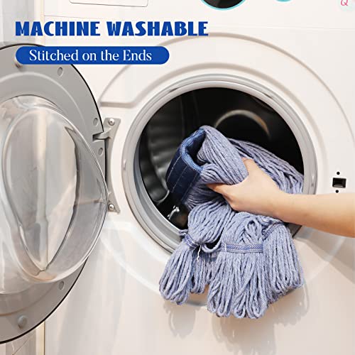 Image of Gejoy 10 Pack 24oz Mop Head Replacement Commercial Cleaning Mop Head Wet String Heavy Duty Cotton Industrial Mophead for Floor Cleaning