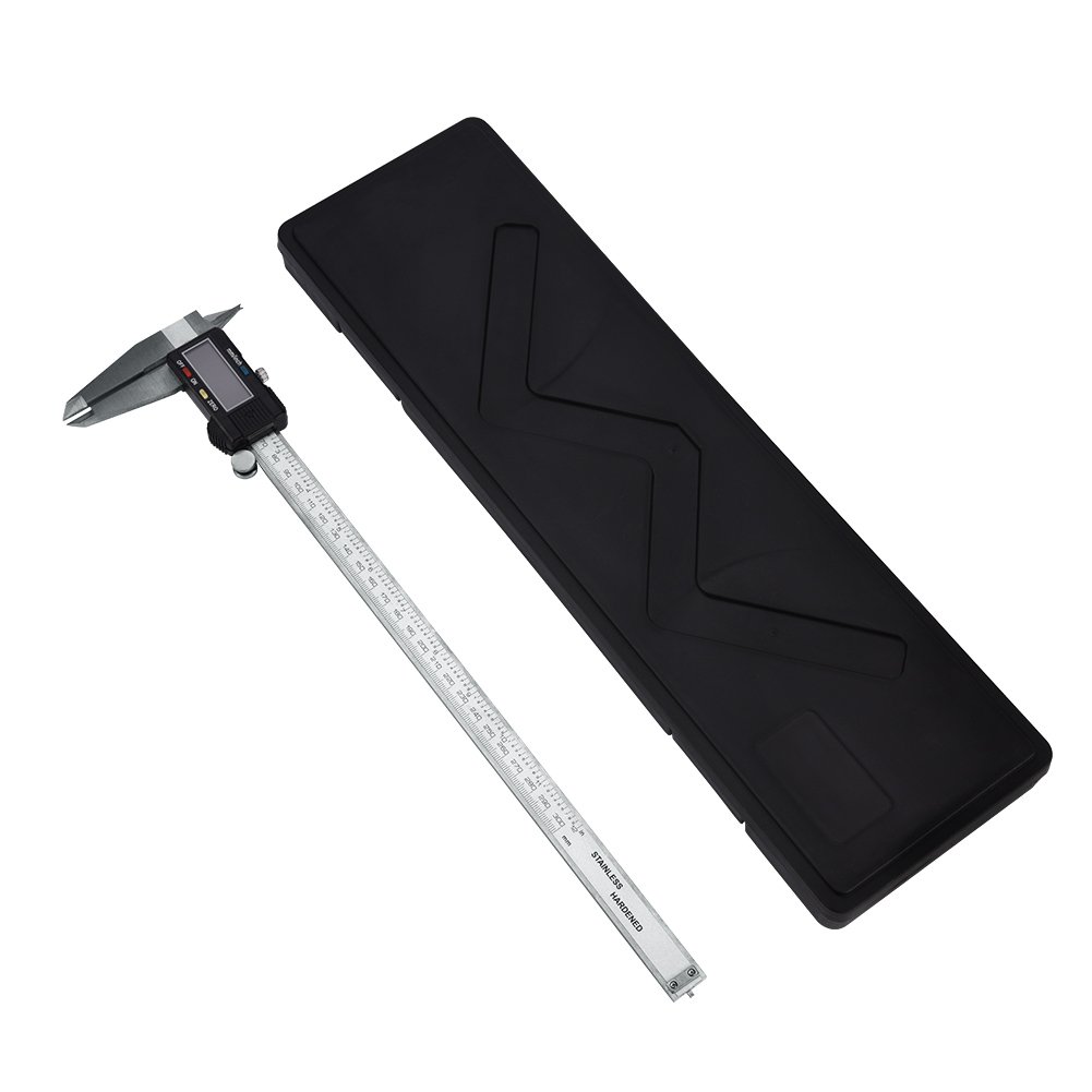 Suwmiarka 30 cm cyfrowa z wyświetlaczem LCD, wykonana ze stali nierdzewnej, konwersja metryczna, urządzenie precyzyjne, z baterią i etui