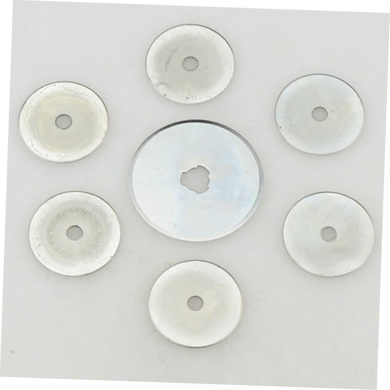LALAFINA Super Thin 0.3mm Rotary Cutter Blades 6pcs 45mm Circle Cutter Tool for Multi-layer Cutting Sewing Leather