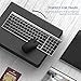 Seenda Ultra Thin Low Profile Rechargeable Wireless Keyboard and Mouse Combo with Number Pad for Windows Devices, Silver and Black