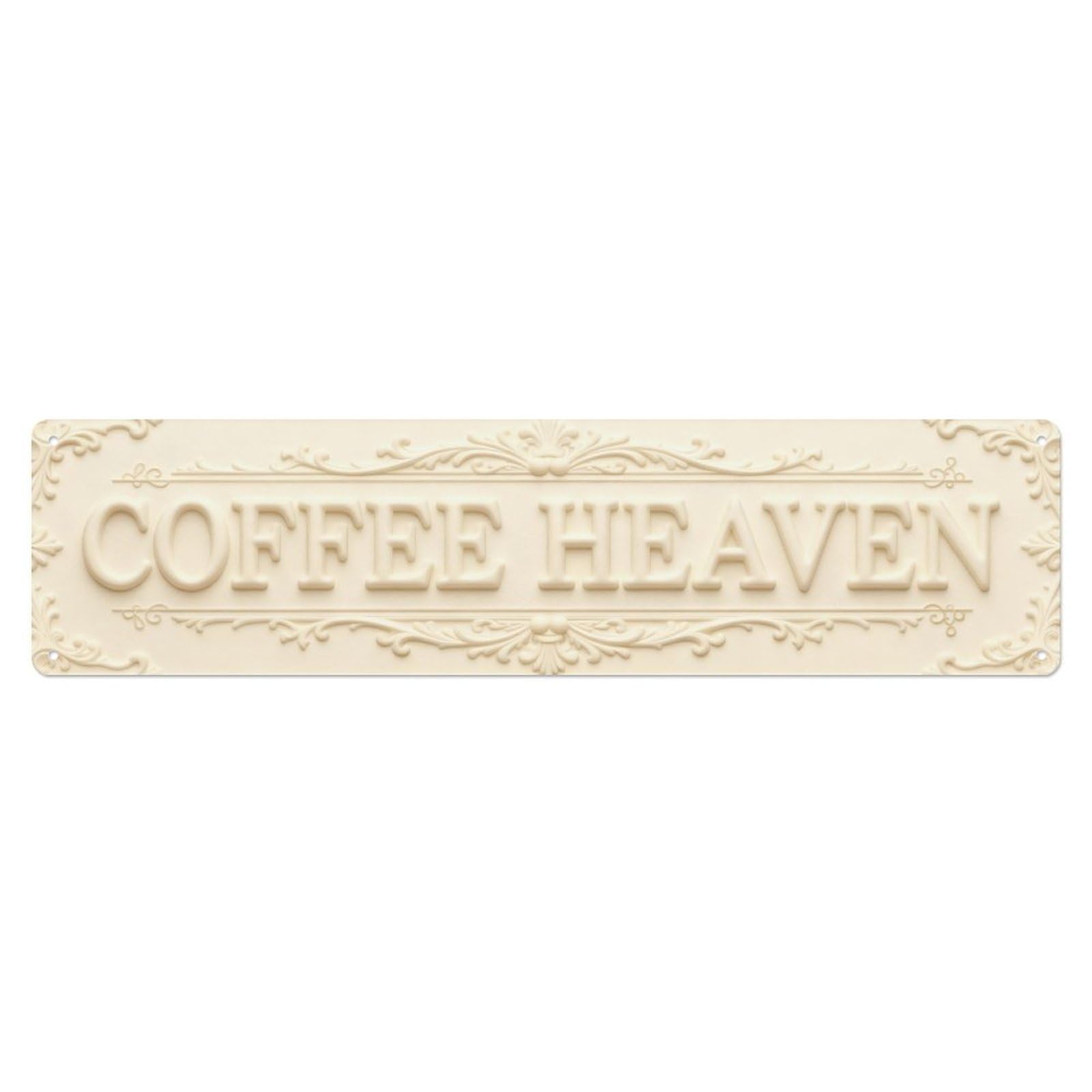 Coffee Heaven Embossed Sign Metal Tin Sign Plaque