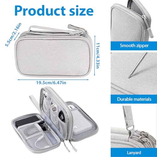 LAKPYN Funda para Disco duro Externo, Bolsa de Almacenamiento,Apta para Baterías Externas, Memorias USB y Accesorios para Auriculares - imagen 2