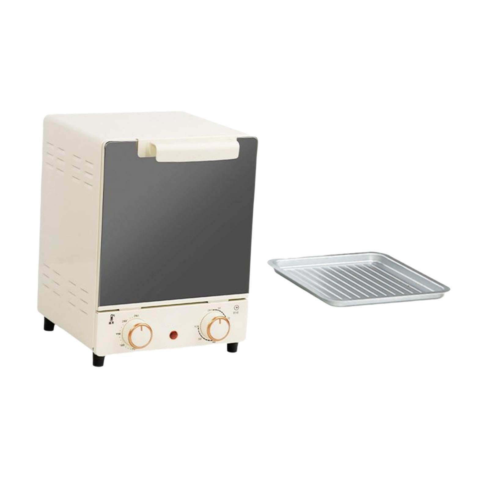 MagiDeal Mini four électrique vertical à poser en acier inoxydable avec plaque de cuisson, four à toast, four portable pour tartes,