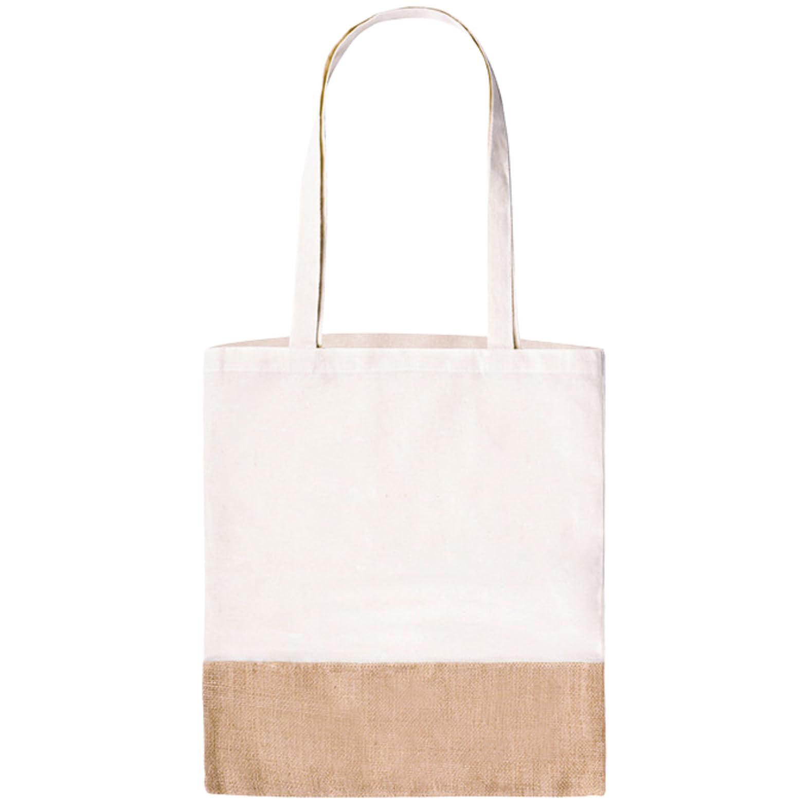 Stock 50 Shopper Personalizzate 38x42 Pubblicitarie, Borse Gadget Aziendali Personalizzate in Cotone e Juta Naturale con Logo, Buste Shopping Bag per Omaggi a Clienti PG244