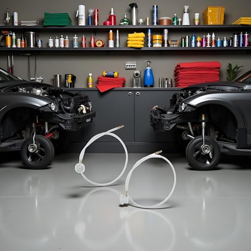 Image of 2 Pcs 2XAerosol Nozzle w / 19.69in, 360 Degrees Extension Hose for Male Stem Spray Cans Fluid Auto Car Nozzle Film 4.5mm