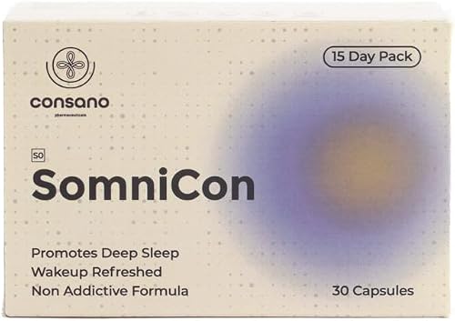 SomniCon |Natural Deep Sleep Support |With Ashwagandha KSM-66 |30 Veg Caps