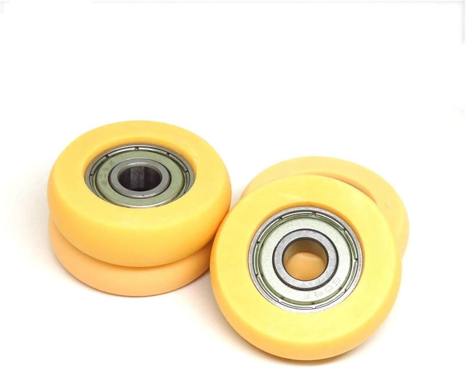 LANGshaw 2pcs OD 36mm Rowing Machine Pulleys POM Round Rollers with 608 Bearing BSR60836-10 Nylon 8x36x10mm Plastic Coated Bearings Leisurely (Color : Orange)