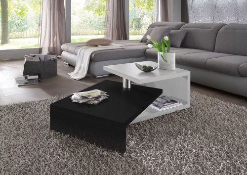 Regalwelt Couchtisch Turny | In Seidenmatt Schwarz | 84 x 60 x 35 cm - 2005-KF-WSM-SHG Regalwelt Couchtisch Turny | In Seidenmatt Schwarz | 84 x 60 x 35 cm