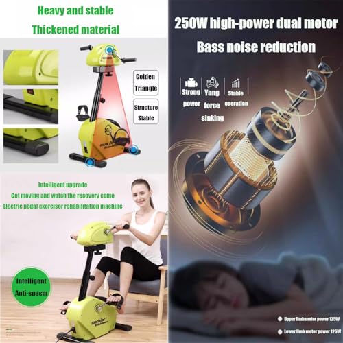 Image of Electric Pedal Exerciser for Seniors Handicap Disabled,Arm Leg Exerciser Rehab Equipment,Upper and Lower Limb Training Exercise Bike,Rehab Training,B