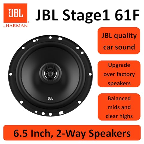 JBL Stage1 61F Juego de Altavoces Coche de 2 vías de Harman Kardon - Echo Auto de 200 Vatios 40 Vatios RMS - Caja Alta fidelidad para automóvil de 2 Piezas Grande 16,5cm | 165mm | 6,5 Pulgadas - imagen 5