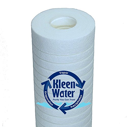 KleenWater Whole House Water Filter - Transparent/Clear Housing with 3/4 Inch Quick Connect Installation Kit & (3) KW110 Sediment Cartridges