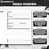 Panda Planner Weekly 2026, Undated Weekly Planner for Office, School & Home 8x11 Soft Vegan Leather Organizer Notebook with To-Do Lists, Habit Tracker, Notes & Agenda Black