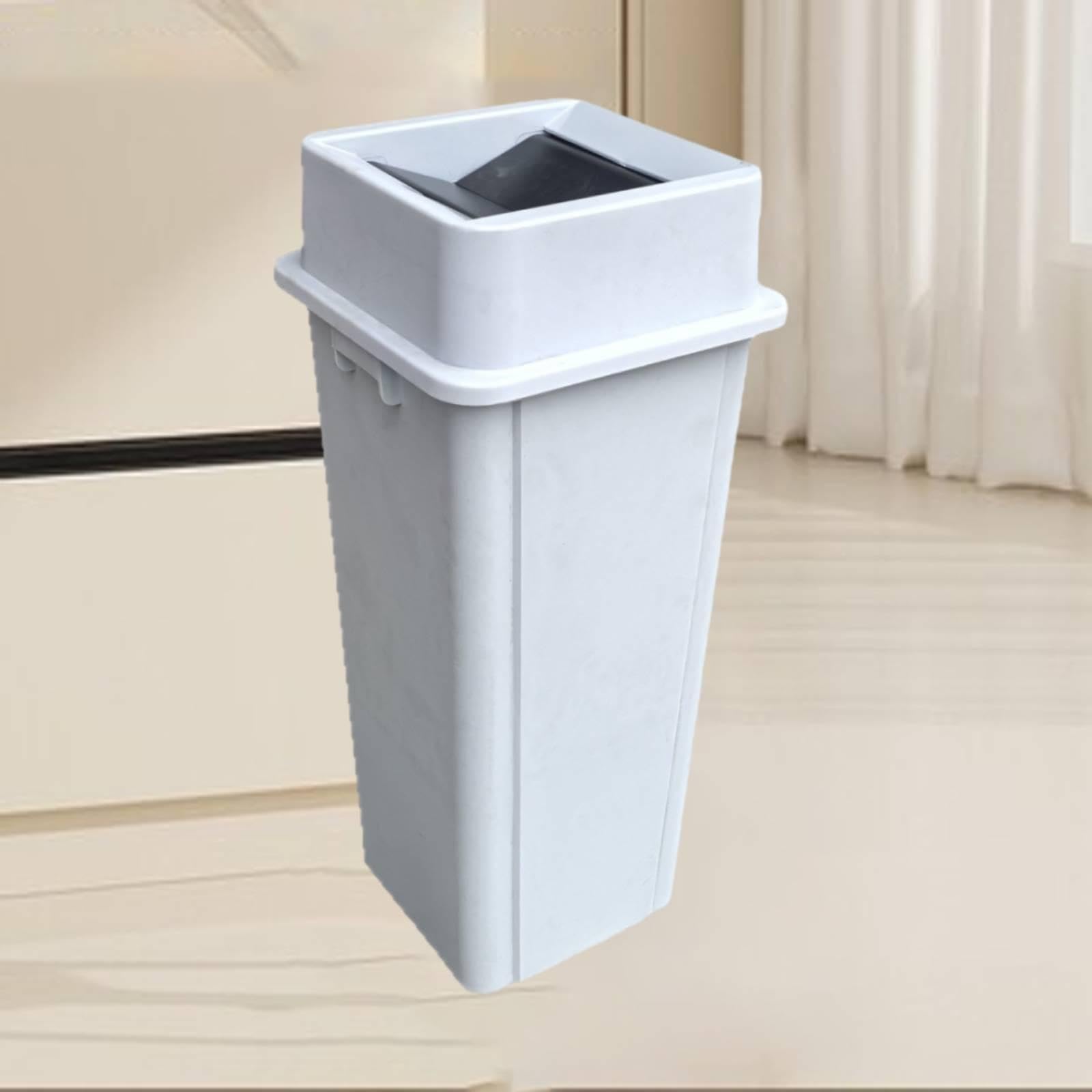 Cestino quadrato per rifiuti, cestino per ristoranti con coperchio a battente, contenitore per rifiuti alto multifunzionale, per rifiuti per uso, 60 Litri