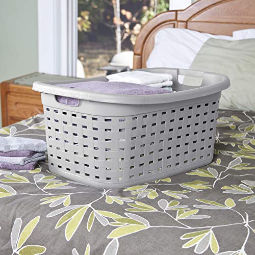 Sterilite 12756A06 Weave Laundry Basket, Cement, 6-Pack #TOP4