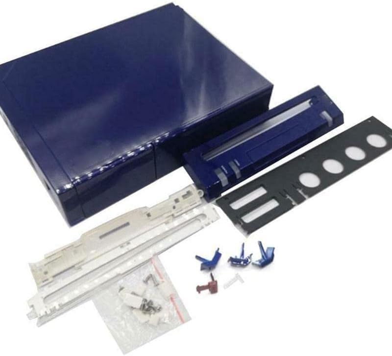 Full Housing Case Cover Shell with Buttons Replacement for Wii Console (Clear Black)