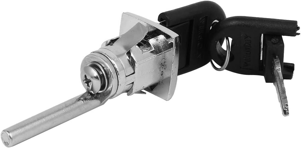 Aexit Mailbox Drawer Cabinet Hardware Square Head Embedded Tubular Security Cam Lock Silver Tone Latches w Keys