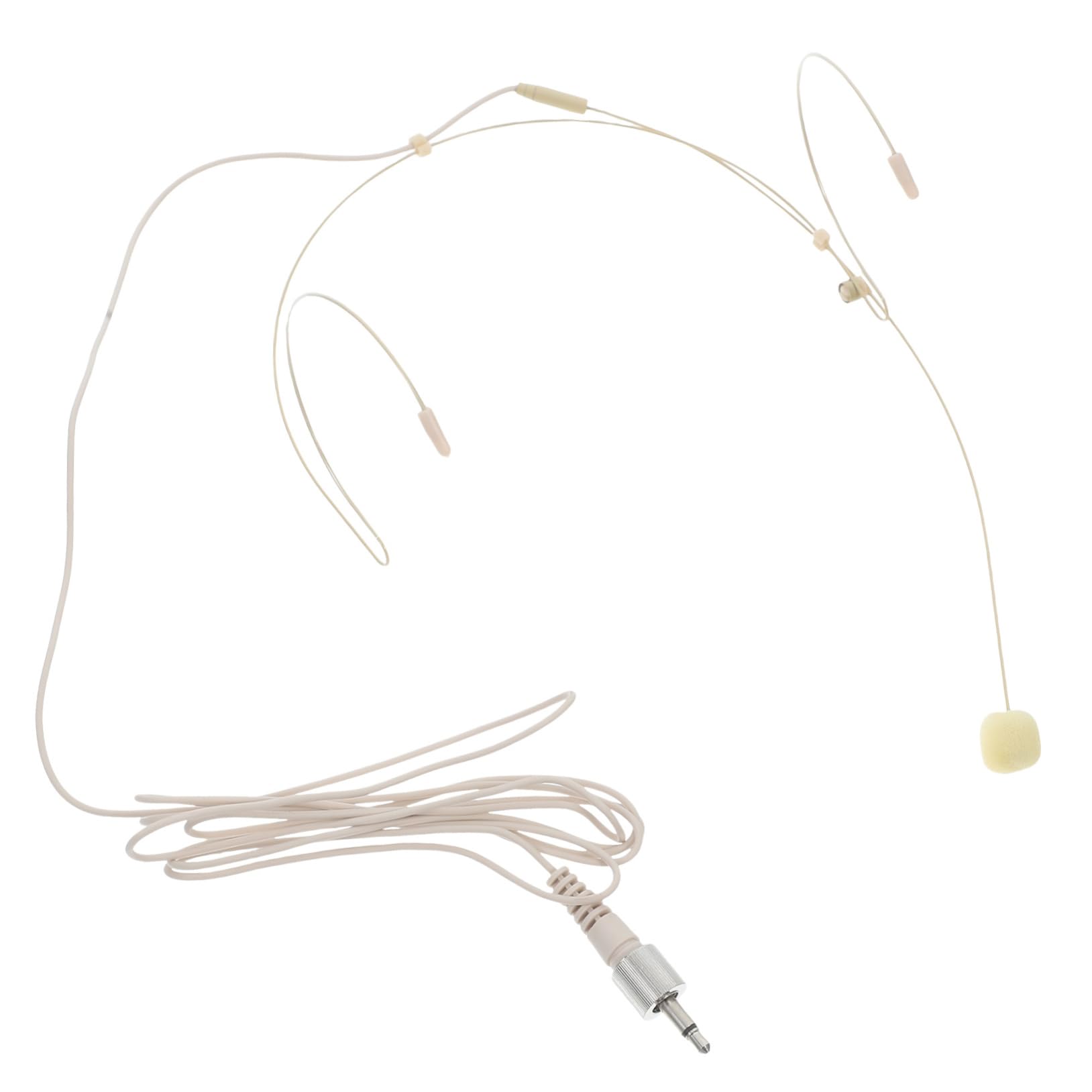 GOOHOCHY Headset Microphone for Voice Amplification Condenser Mic with Flexible Design for Teaching Lectures and Lightweight Comfortable Beige