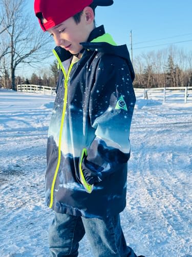 Image of SaphiRose Kids Waterproof Rain Jacket Mesh Lined with Removable Hood | Lightweight rain coat, windproof, breathable, school, camping, travel, outdoor play, boys and girls