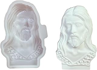 Religious Holy Father Bust Statue Silicone Craft Mold Cement Plasters Casting Artisanal Home Accent Ornament Decorative Concrete Sculpture Mold