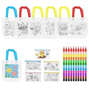 Kapokr 22 Stück Taschen zum Bemalen Set