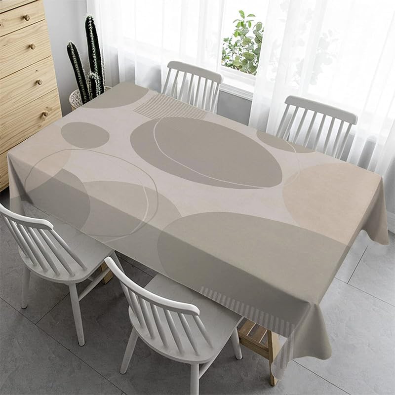 Syhi Qlty Nappe Carrée 180x180 cm Impermeable - Cercle 4 Nappe Anti Tache Extérieur Imprimée Polyester Nappe Pique Nique Nappe Anniversaire Nappe Table...