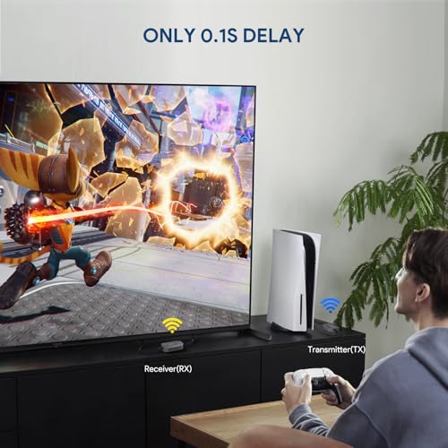 EDUP Transmissor e receptor HDMI sem fio, kit extensor HDMI sem fio, Plug & Play, 50 m de longo alca