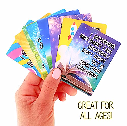 Because I'm Happy Growth Mindset Positive Affirmation Cards, 150+ Inspiring Questions, Glossy Coated Cards With Storage Box, Mindfulness Gift, Loved By Teachers, Therapists And Parents #TOP7