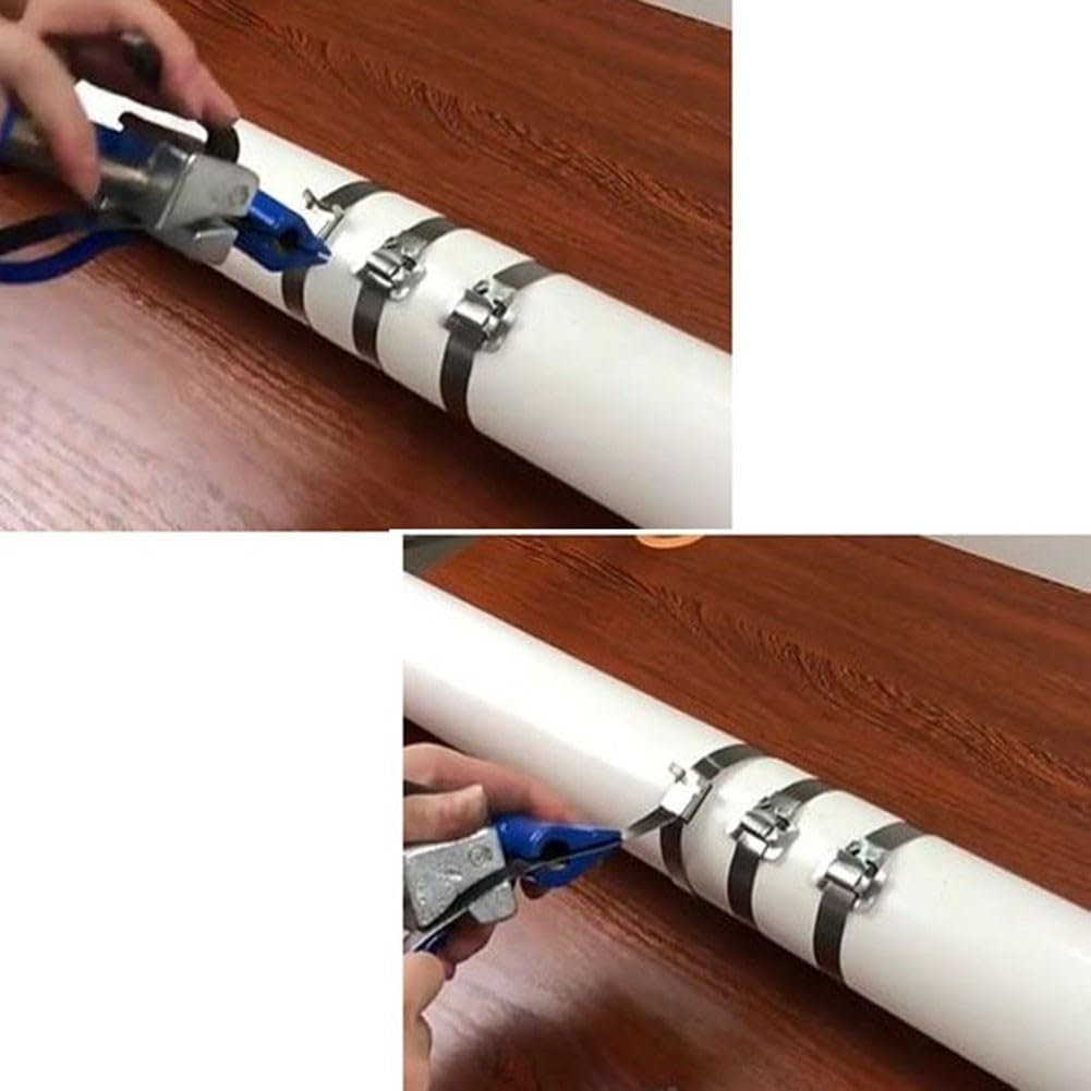 Outil de bande en acier inoxydable à haute teneur en carbone avec tendeur et cutter, compatible avec les sangles en acier de 1,9 à 1,9 cm, conçu pour une durabilité industrielle