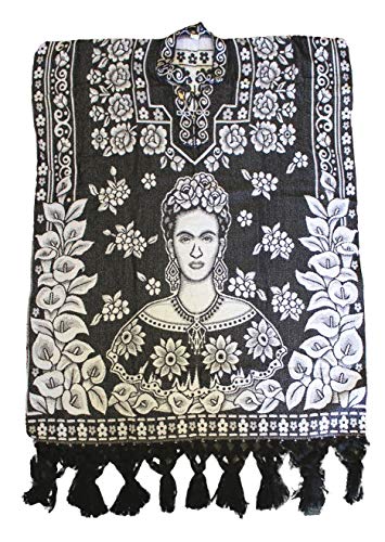 Del Mex Hand Woven Mexican Shawl Poncho Gaban Frida
