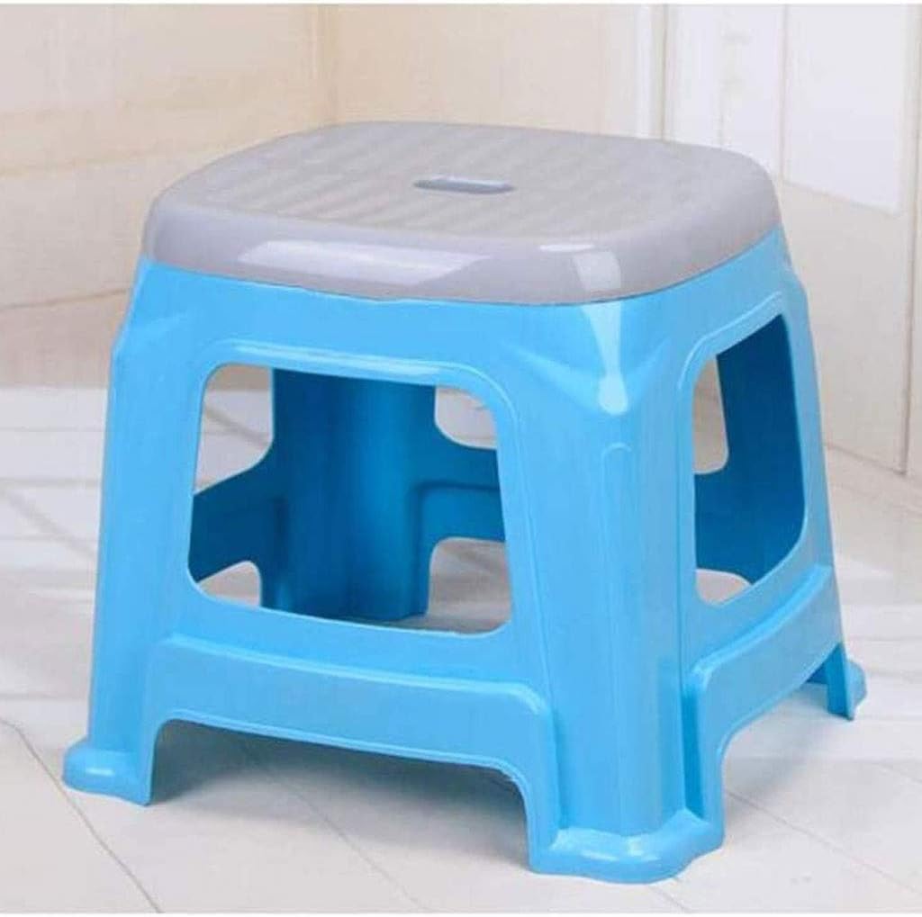 Plastic Bathroom Stool, Footstool Bathroom Plastic Stool Thicken Anti-Slip Portable Superimposed Creative Change Shoes Low Stool(Black-JoJo's Bizarre Adventure1)