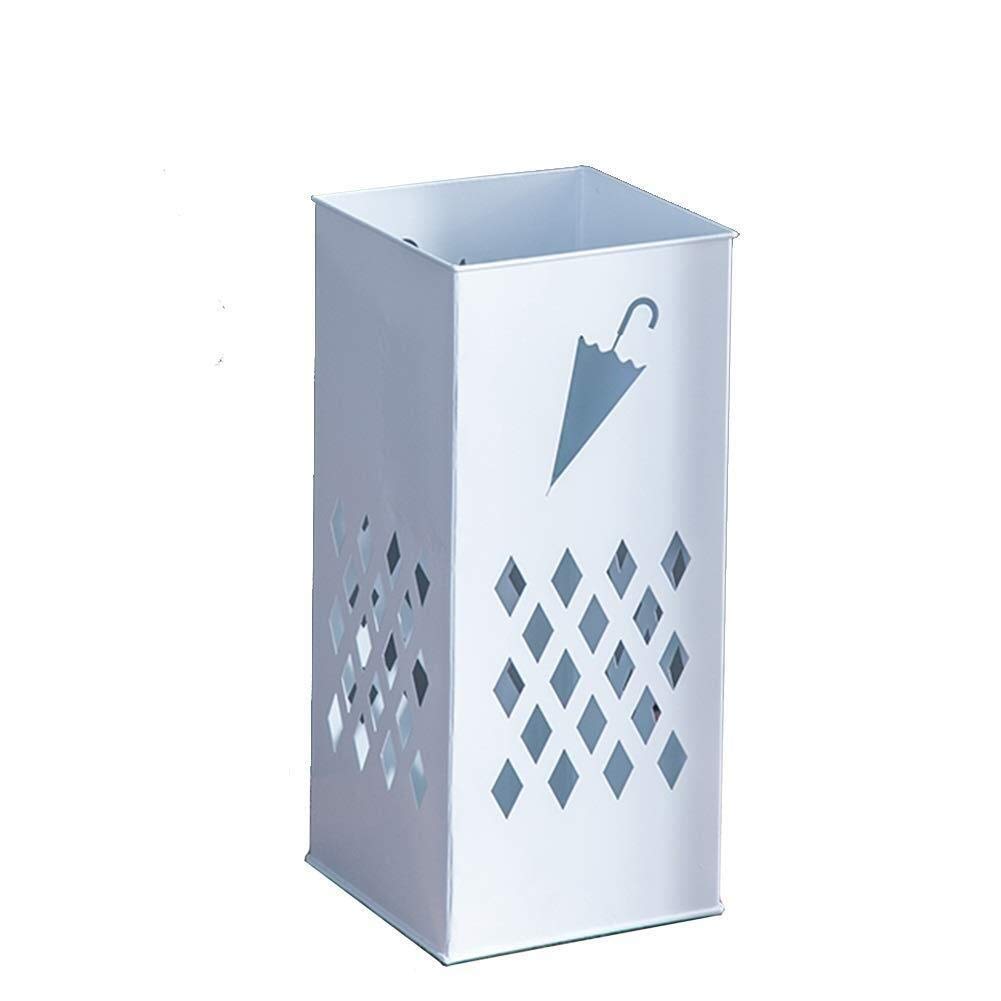 Porte-parapluies haut de gamme en fer blanc design carré pour un ménage moderne