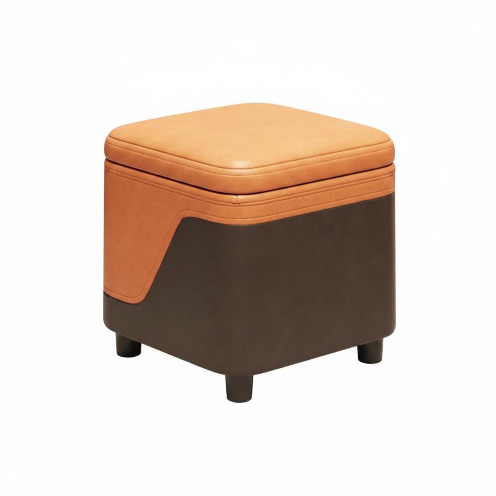 predolo Taburete Baúl Multiuso Puf con Almacenamiento Ahorra Espacio Baúl Tapizado con Tapa para Entrada, Salón, Dormitorio, Color to 4