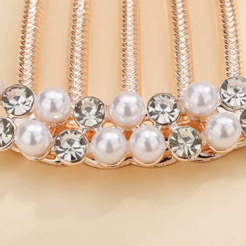 Missgrace Peine de Pelo con Brillantes y Perlas Dorado miniatura 5