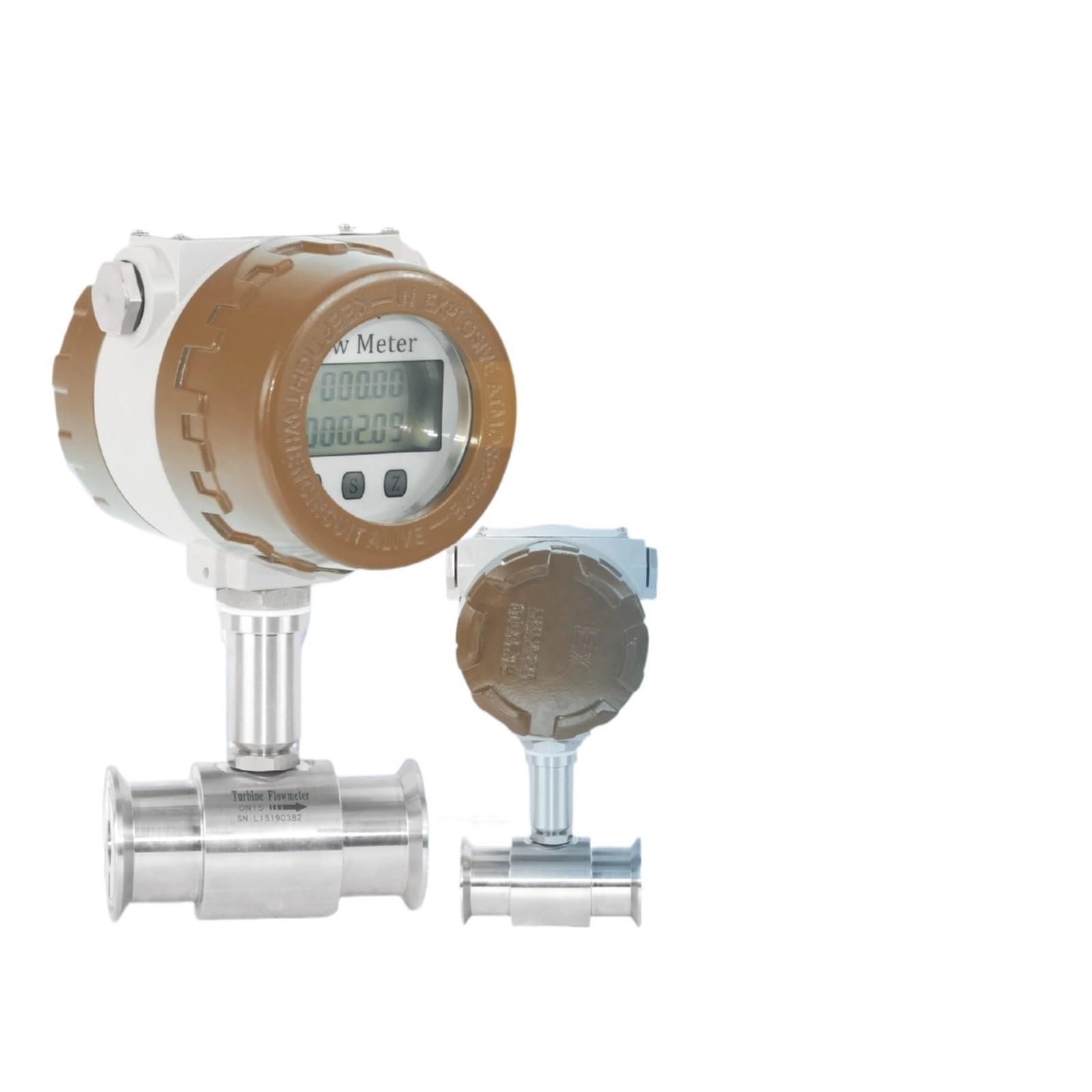 BALYDLUL Stainless Steel Turbine Flow Meter RS485 4-20mA Pulse Output Threaded Digital(DN6)