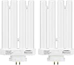 Mandala Crafts FML27 27-Watt 6500K Compact Fluorescent Light Bulbs with Quad Tubes, 2 Packs Daylight 4-Pin GX10q-4 Base FML FML Lamp 27 Watt Bulbs
