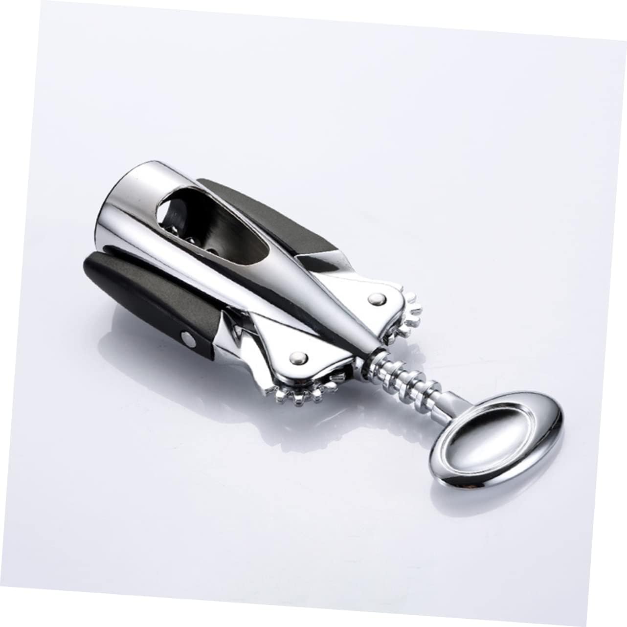 Portable Multi-functional Zinc Alloy Corkscrew Wine Opener with Foil Cutter for Home Parties and Outdoor Picnics Effort-saving Easy to Use Fits Various Wine Bottle Caps