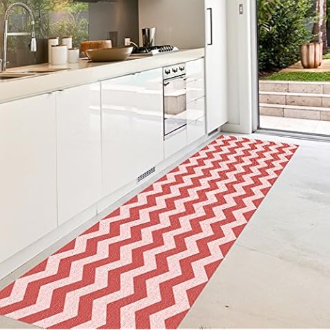 Viniliko Alfombra Vinilo Rojo y Blanco 66x150cm Cover