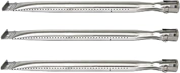 Hongso 15" Burners for Grill Master 720-0737, Kenmore 146.16132110 | 146.16133110, Uberhaus 780-0007A, Stainless Steel, 15" x 1", 3-Pack
