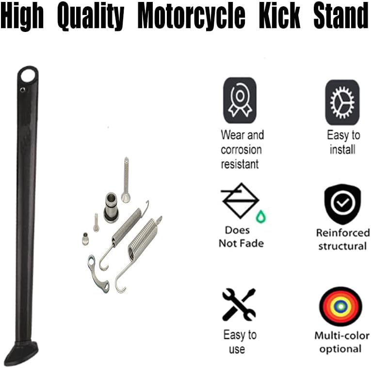 Dirt Bike Kickstand Side Stand Kit, Motorcycle Kick Stand with Springs for XC XCW XCF EXC EXCF 150 200 250 300 350 400 450 500 505 530 2008-2016