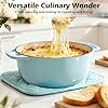 Umite Chef 6QT Enameled Cast Iron Dutch Oven with Lid, Versatile Heavy-Duty Cookware Pot for Baking Bread, Braising, Soups & Stews, Oven & Stovetop Safe with Heat Resistant Gloves（Blue） #3